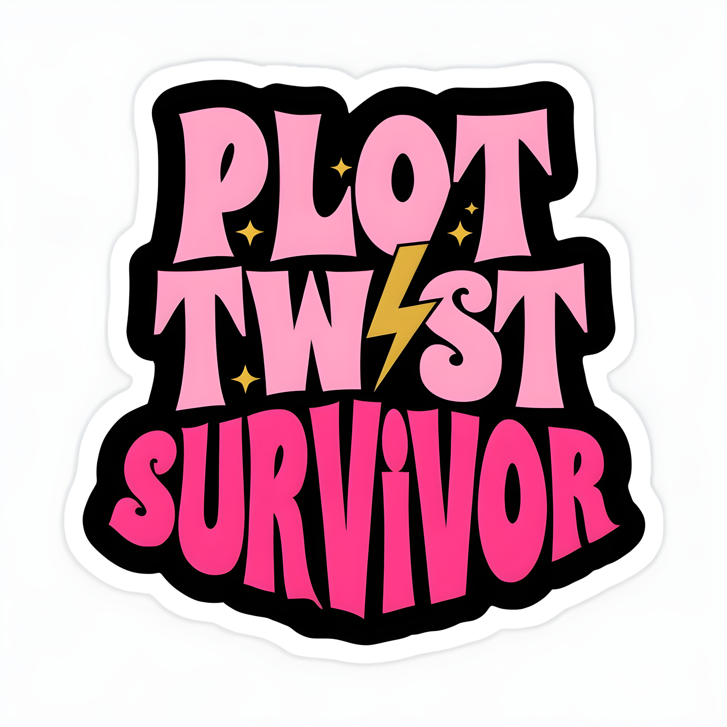 Plot Twist Survivor Sticker