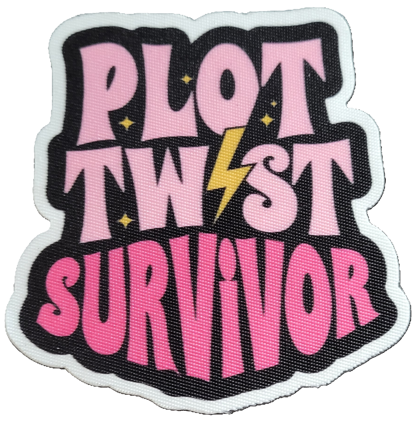 Plot Twist Survivor Cloth Backed Sticker