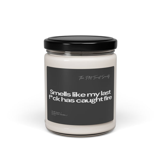 'Smells Like My Last F*ck Has Caught Fire' Scented Soy Candle – The Ultimate Burnout Remedy