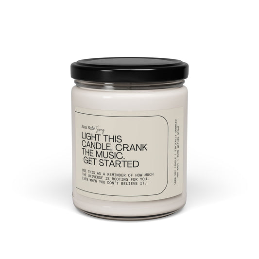 "Light This Candle, Crank The Music" Scented Soy Candle – Set the Vibe & Let Loose
