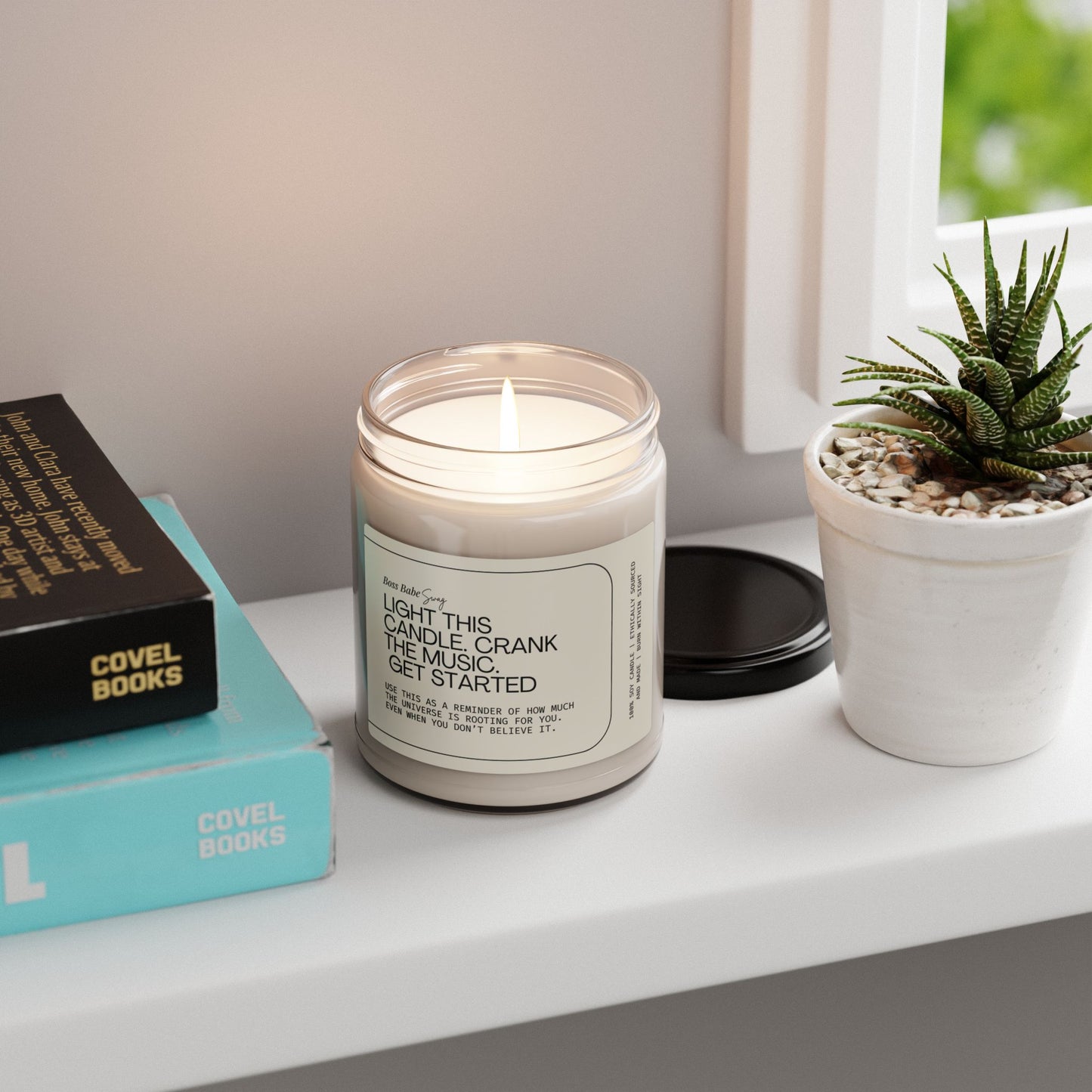 "Light This Candle, Crank The Music" Scented Soy Candle – Set the Vibe & Let Loose